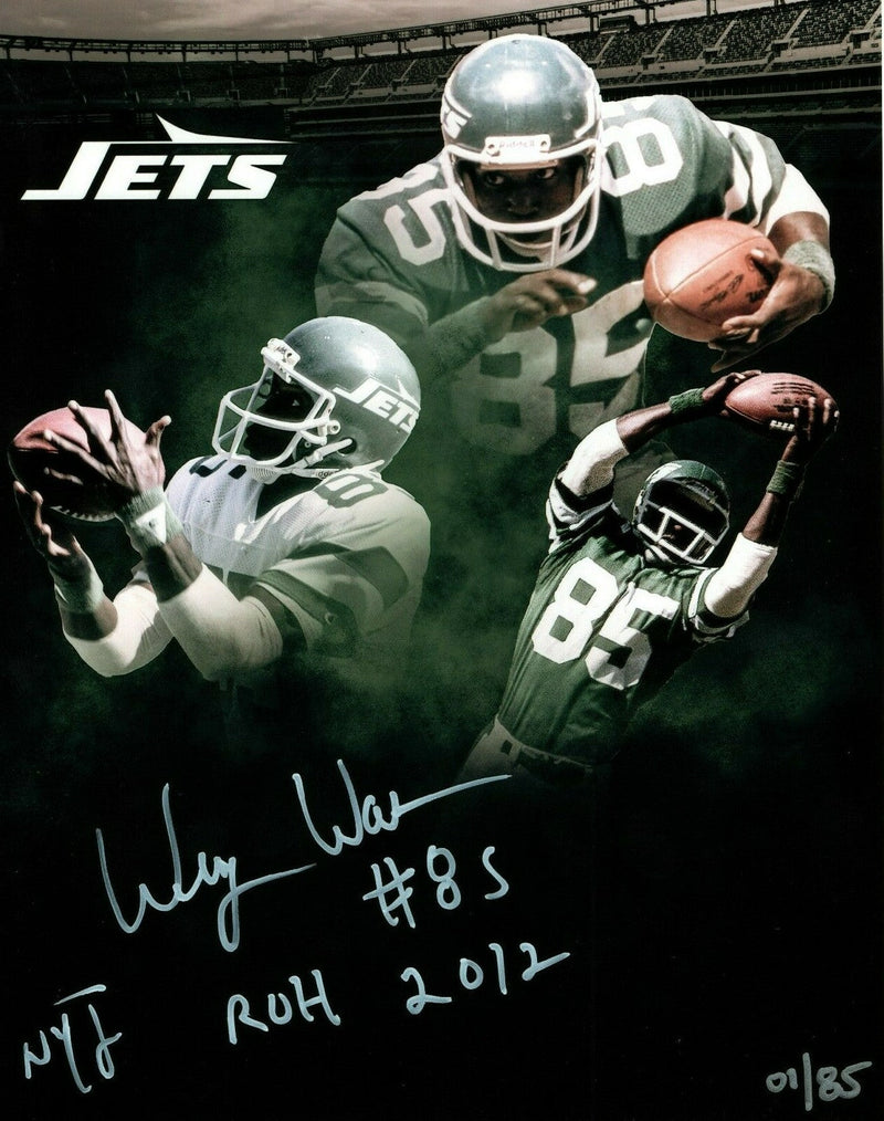 Wesley Walker Signed  New York Jets 8x10 Photo w NYJ ROH 2012 LE /85 LSCM COA #5