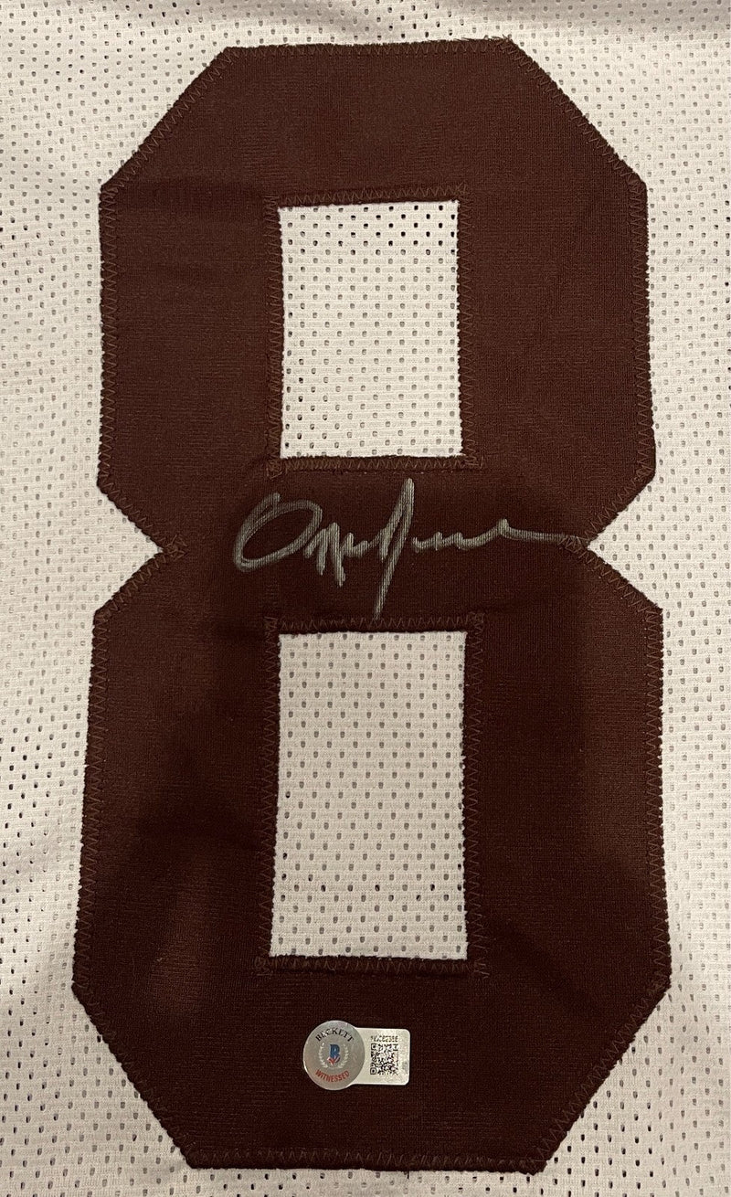 Ozzie Newsome Signed Cleveland Browns Custom Jersey Beckett Witness BAS COA