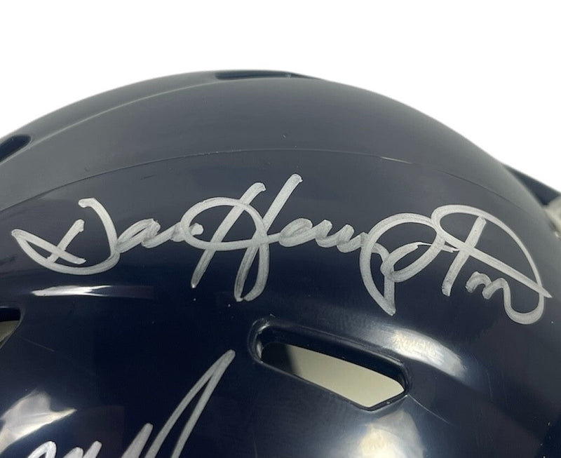 Dan Hampton & Mike Singletary Dual Signed Bears Mini Helmet w/ Insc BAS COA