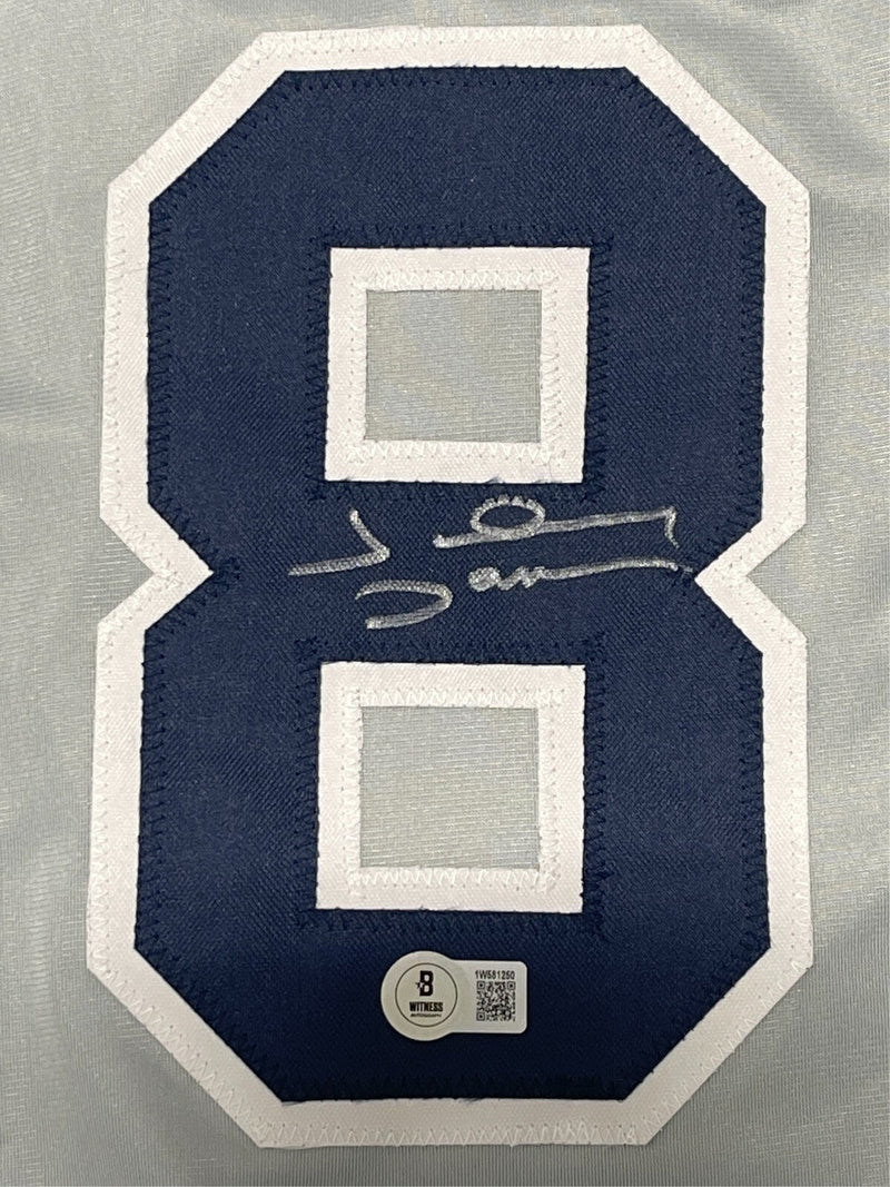 Johnny Damon Signed New York Yankees Custom Jersey Beckett Witness BAS COA