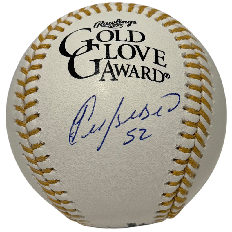 Yoenis Cespedes Signed Autographed Gold Glove Baseball JSA Witness COA Mets