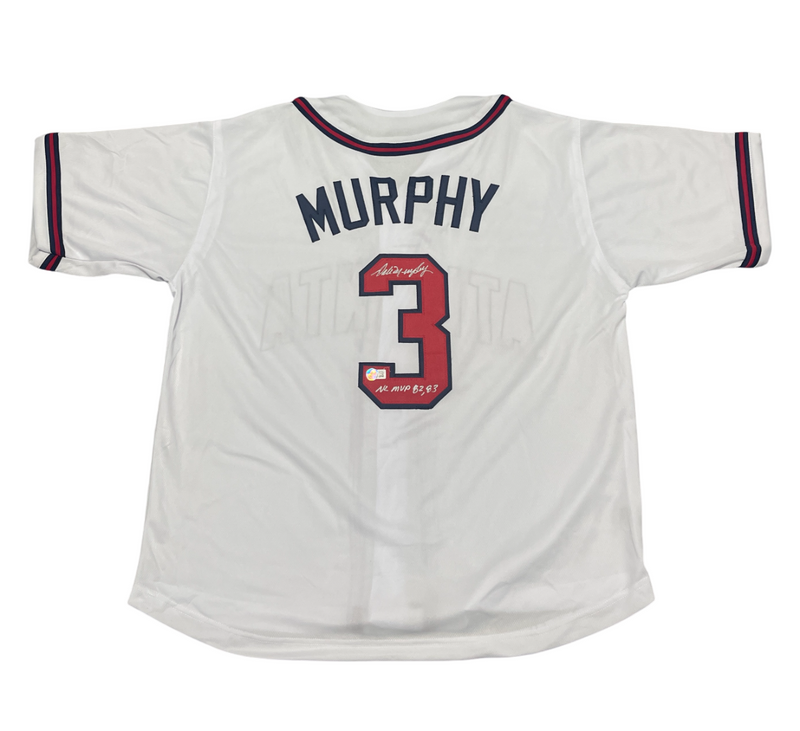 Dale Murphy Signed Braves Custom Jersey w/ NL MVP 82 83 Beckett BAS COA