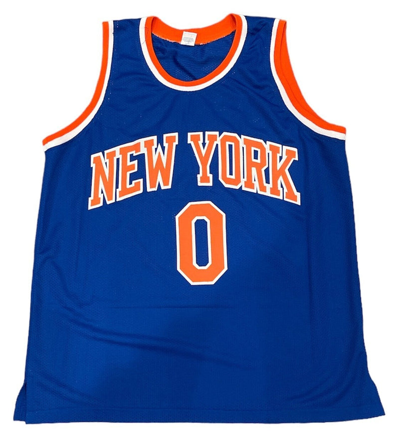 Donte DiVincenzo Signed New York Knicks Custom Jersey Beckett Witness BAS COA