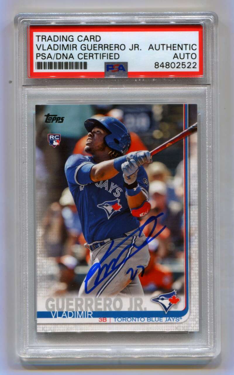 Vladimir Guerrero Jr 2019 Topps Series 2 No Number NNO RC Signed PSA Auto