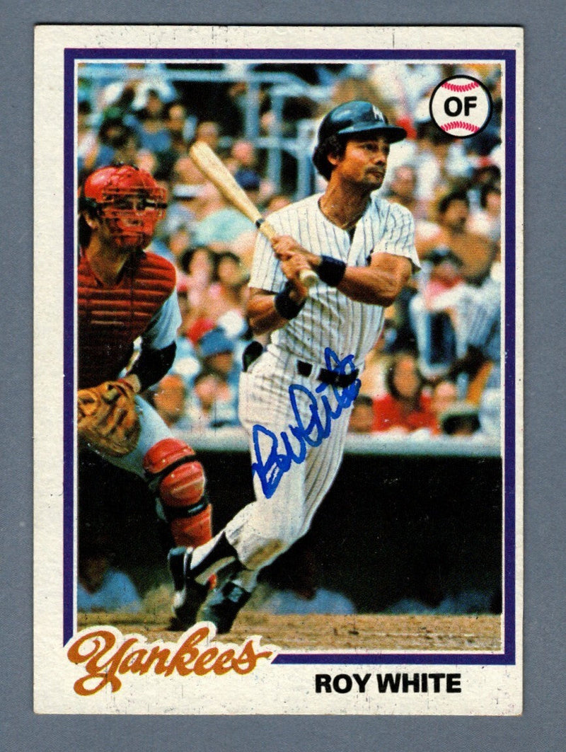 Roy White Signed Autographed 1978 Topps Baseball #16 LSCM COA New York Yankees