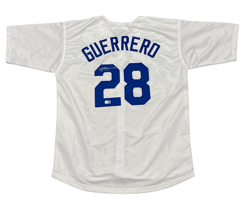 Pedro Guerrero Signed Los Angeles Dodgers Custom Jersey Beckett Witness BAS COA