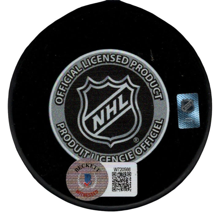 Stephane Matteau Signed Rangers 1994 Cup Puck w/ ECF GM 7 GWG Beckett W BAS COA