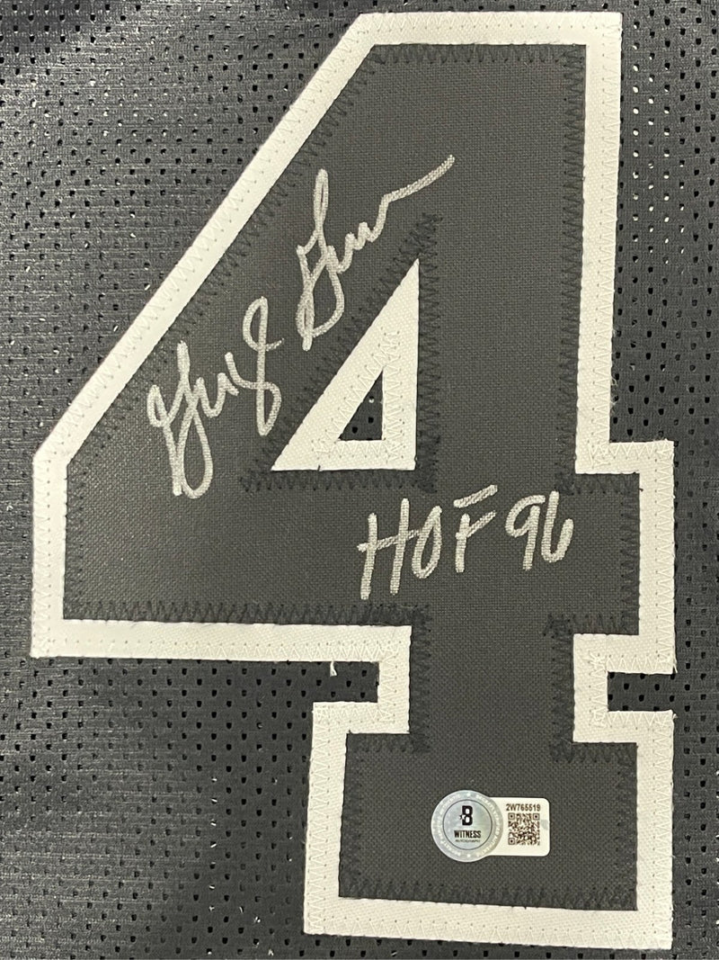George Gervin Signed San Antonio Spurs Custom Jersey w/ HOF 96 Beckett W BAS COA
