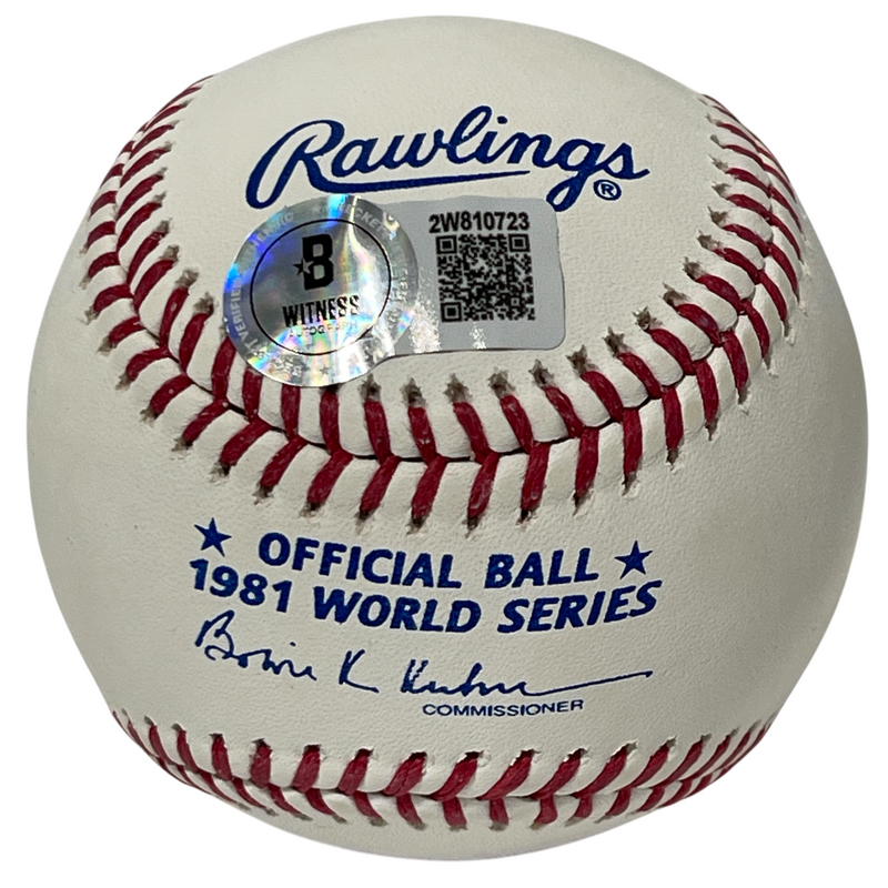 Pedro Guerrero Signed 1981 World Series Baseball w 81 WS MVP Beckett Wit BAS COA