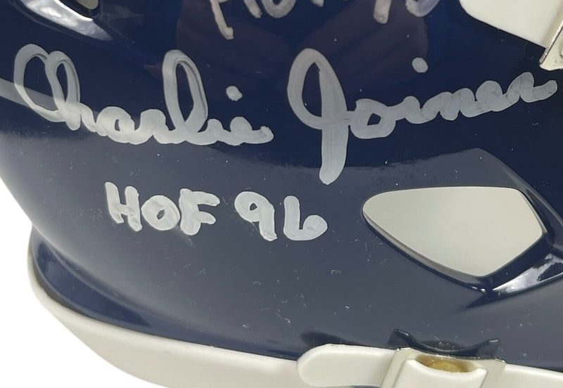 Kellen Winslow & Charlie Joiner Signed Chargers TB Mini Helmet w/ HOF BAS COA