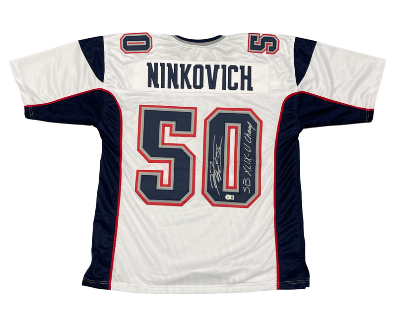 Rob Ninkovich Signed Patriots Custom Jersey w SB XLIX LI Champ Beckett W BAS COA
