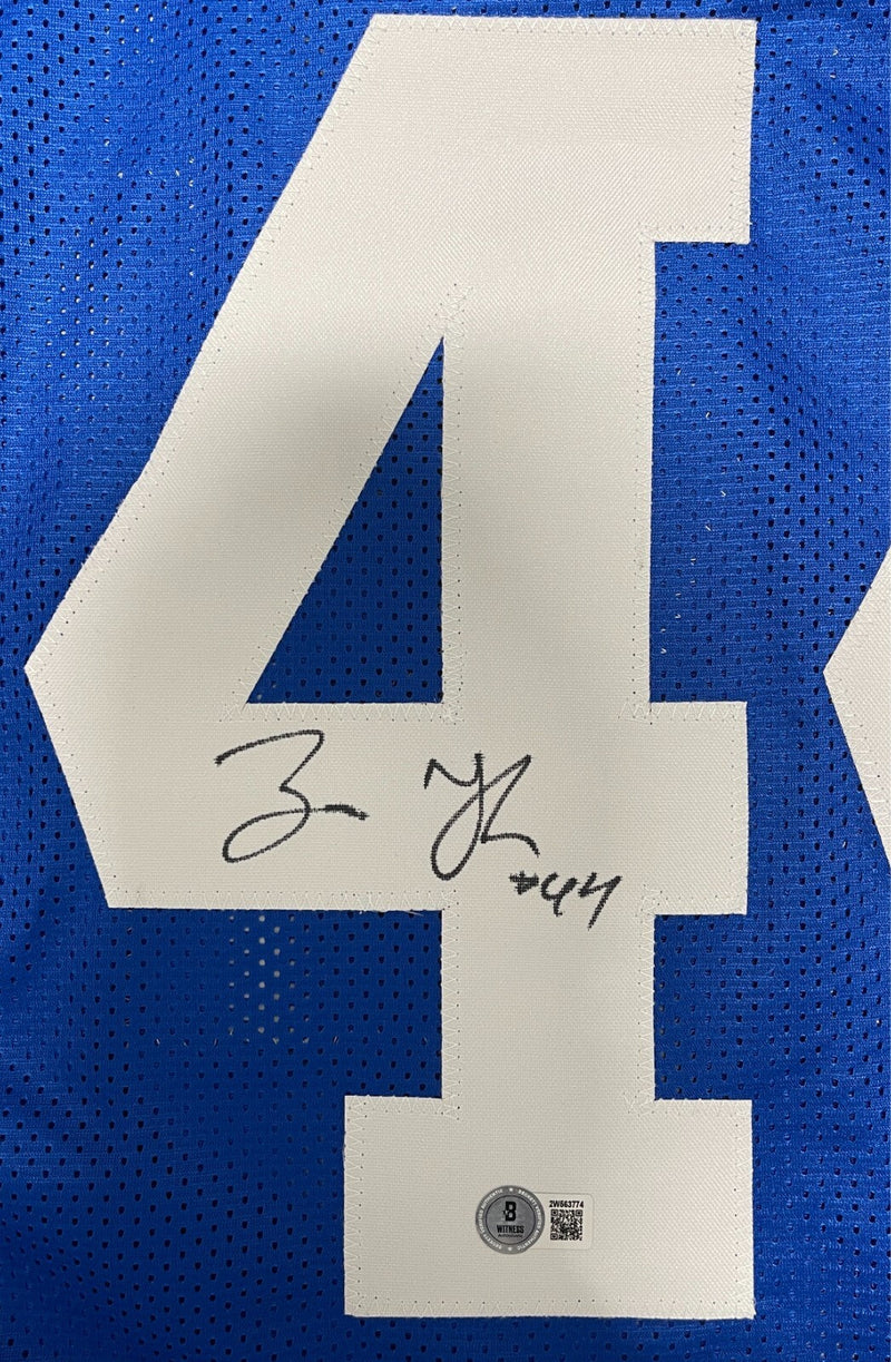 Zaire Franklin Signed Indianapolis Colts Custom Jersey Beckett Witness BAS COA
