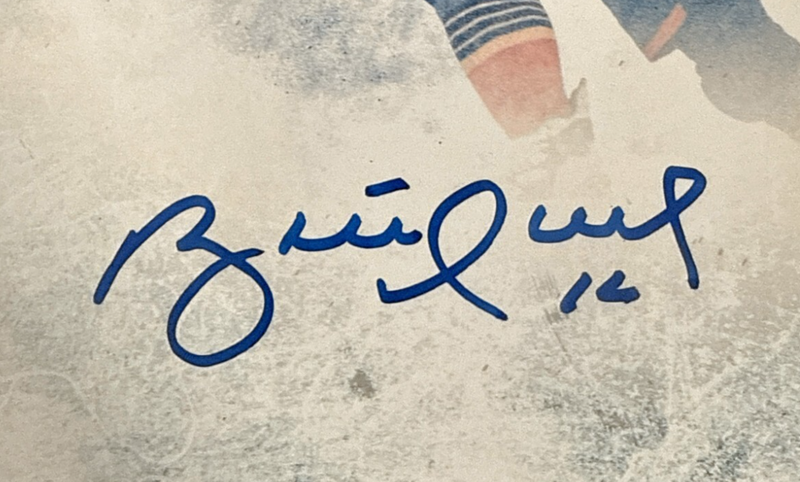 Brett Hull Signed St. Louis Blues 11x14 Photo Edit Beckett Witness BAS COA