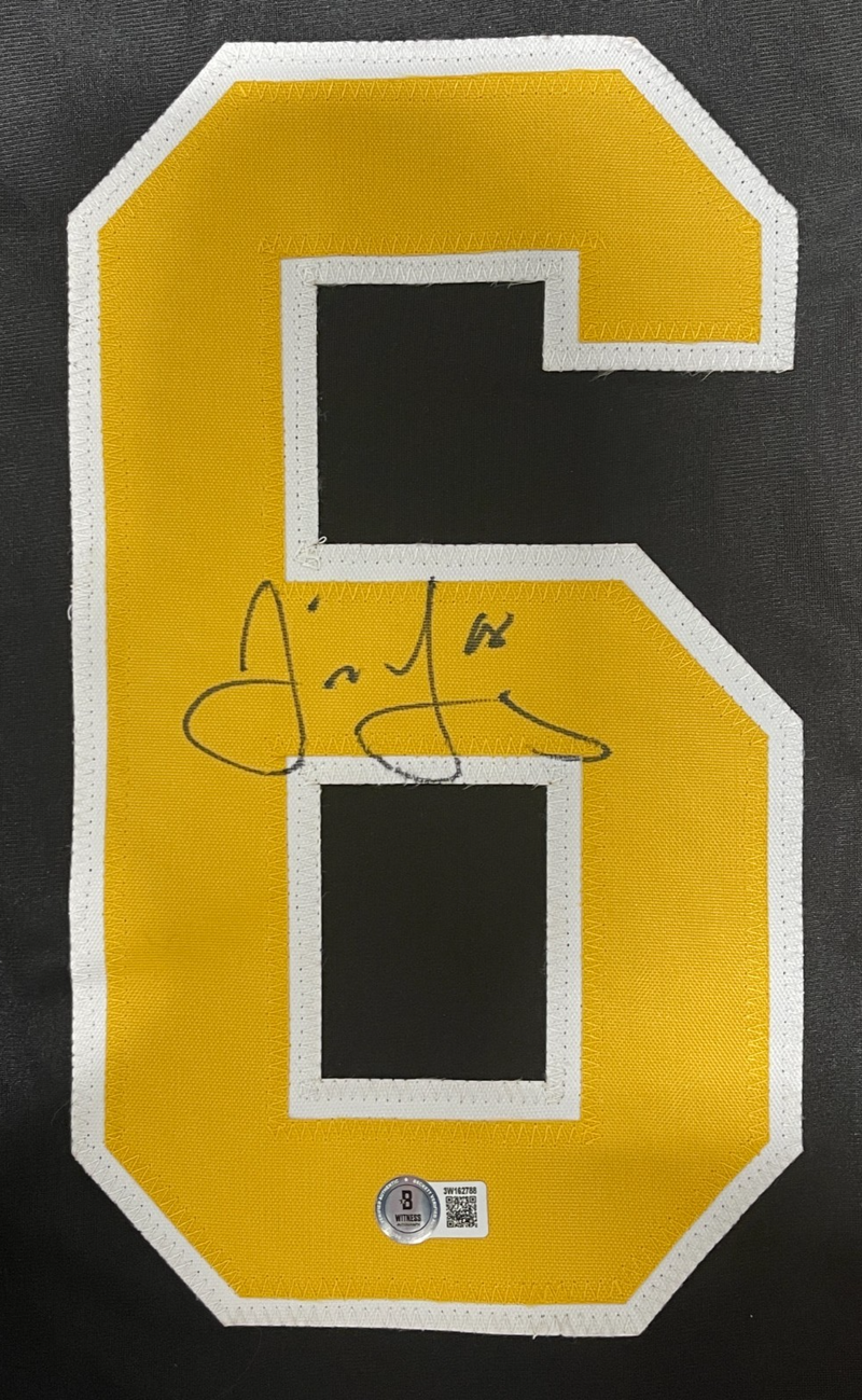Jaromir Jagr Signed Pittsburgh Penguins Custom Jersey Beckett Witness BAS COA