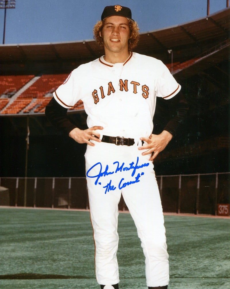 John Montefusco Signed SF Giants 8x10 Photo w/ The Count LSCM COA #3