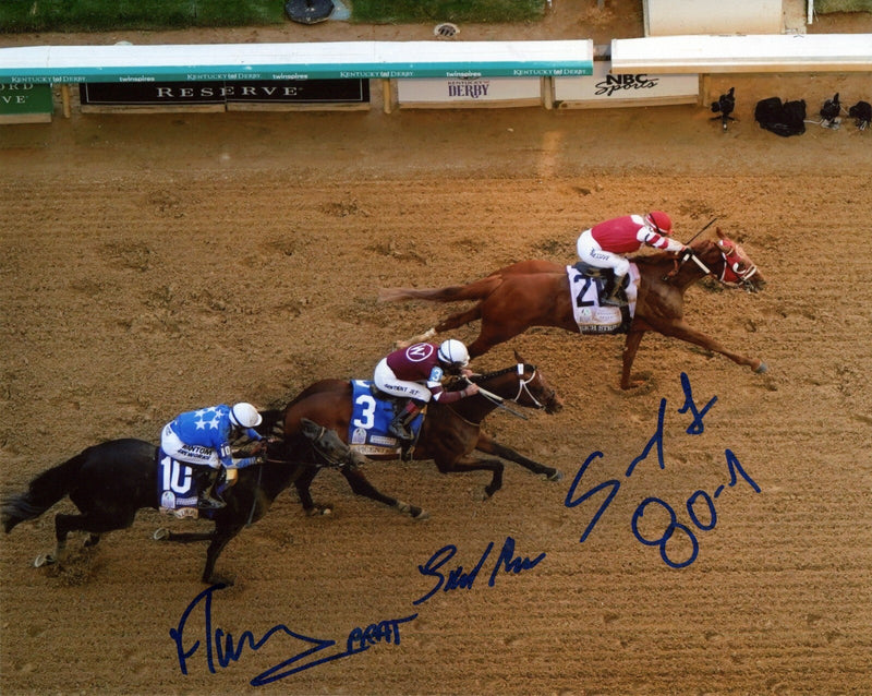 Sonny Leon Rosario Prat Signed 2022 Kentucky Derby 8x10 Photo LSCM COA 80-1