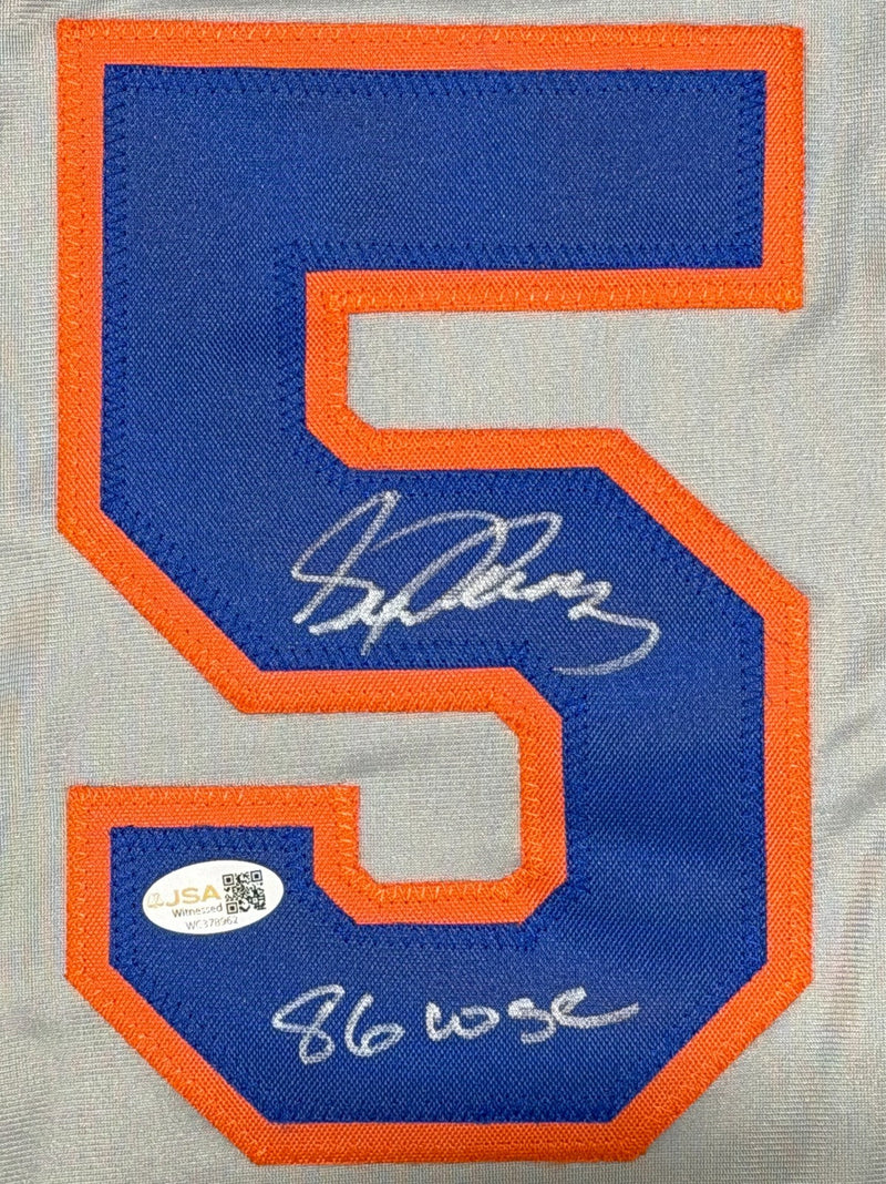 Sid Fernandez Signed New York Mets Custom Jersey w/ 86 WSC JSA Witness COA