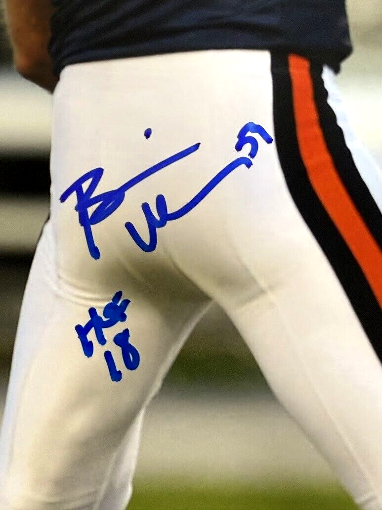 Brian Urlacher & Lance Briggs Dual Signed Auto 16x20 Photo w Ins Beckett BAS COA