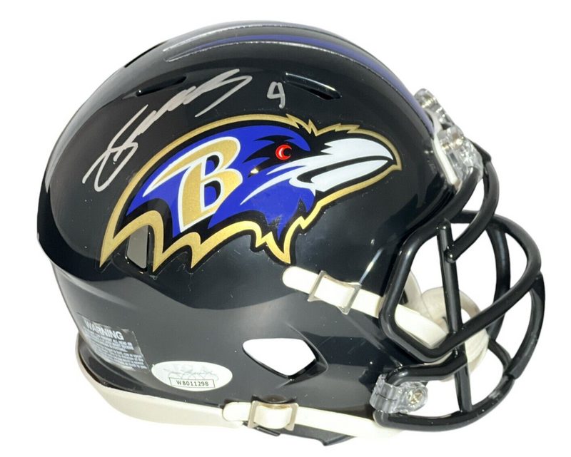 Zay Flowers Signed Baltimore Ravens Speed Mini Helmet JSA Witness COA