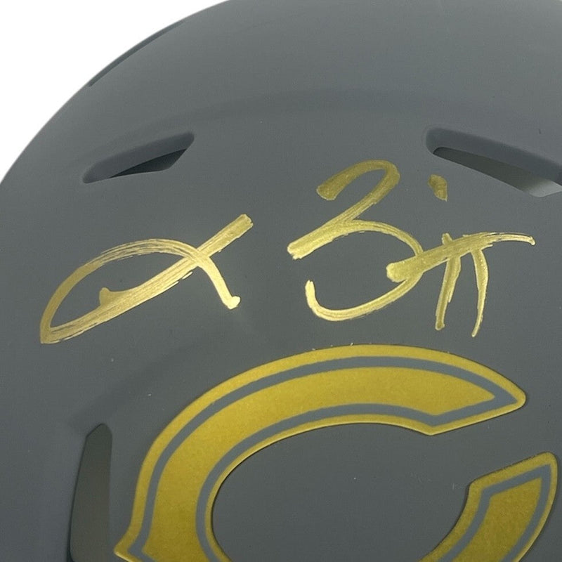 Lance Briggs Signed Chicago Bears Slate Mini Helmet Beckett Witness BAS COA