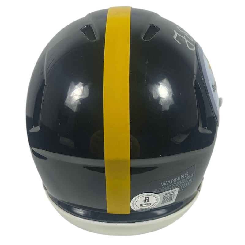 Greg Lloyd Signed Steelers Speed Mini Helmet Beckett Witness BAS COA
