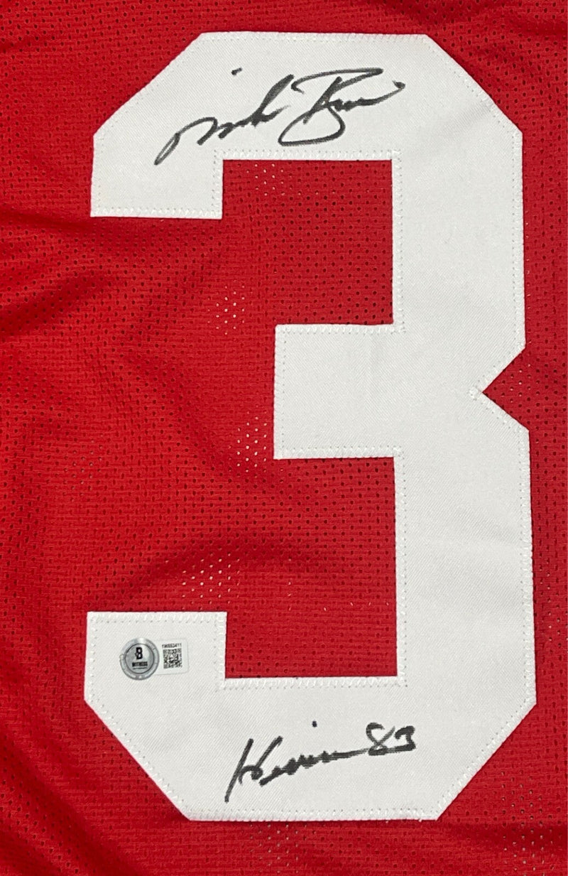 Mike Rozier Signed Nebraska Custom Jersey w/ Heisman 83 Beckett Witness BAS COA