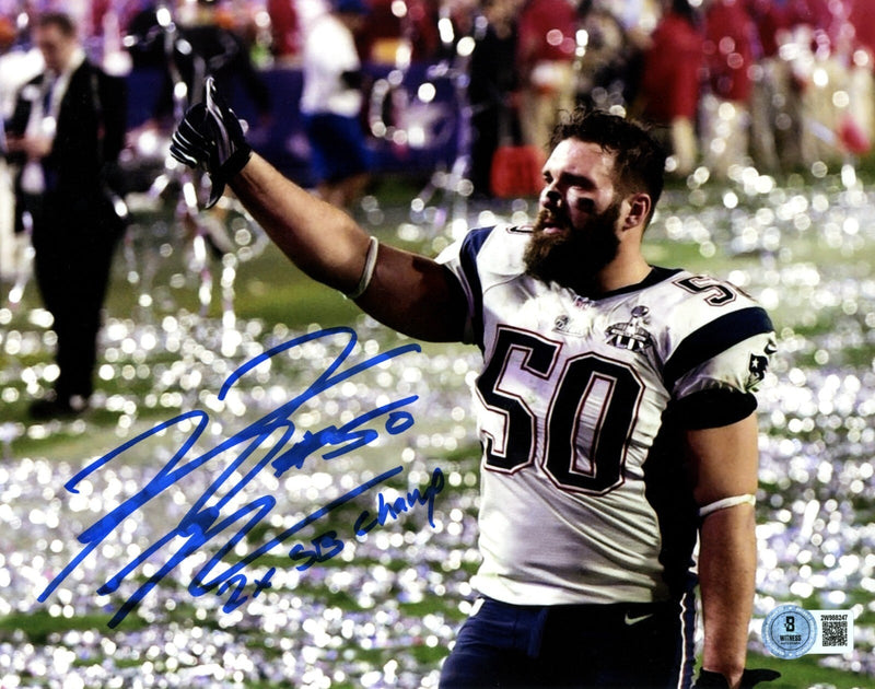 Rob Ninkovich Signed Patriots 8x10 w/ 2x SB Champ Beckett Witness BAS COA #1