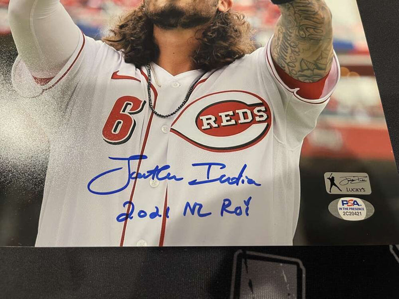 Jonathan India Signed Autographed Reds 11x14 Photo PSA ITP COA 2021 NL ROY