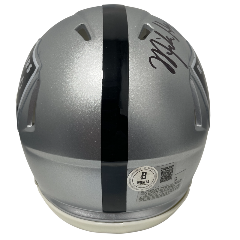 Mike Haynes Signed Raiders Speed Mini Helmet w/ HOF 97 Beckett Witness BAS COA