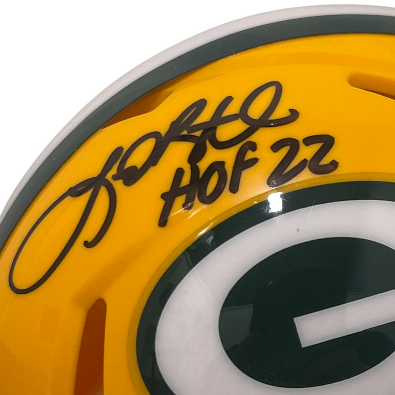 LeRoy Butler Signed Packers Speed Mini Helmet w/  HOF 22 Beckett Witness BAS COA
