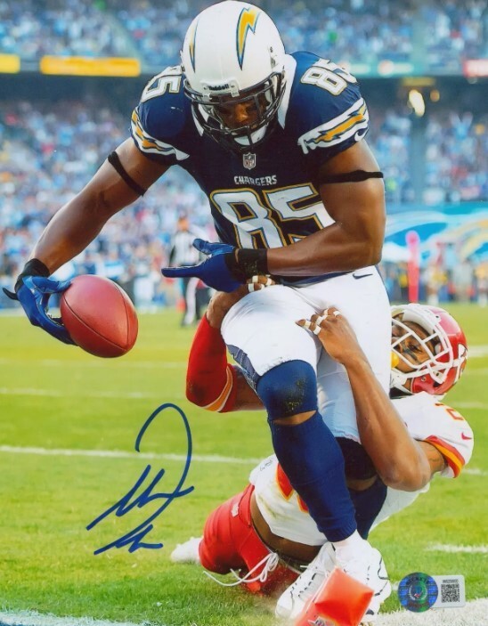 Antonio Gates Signed San Diego Chargers 8x10 Photo Beckett Witness BAS COA #3