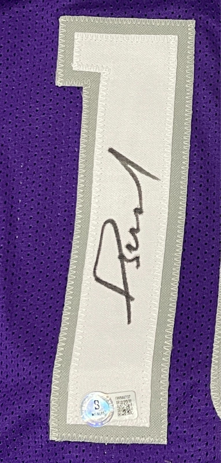 Domantas Sabonis Signed Sacramento Kings Custom Jersey Beckett Witness BAS COA