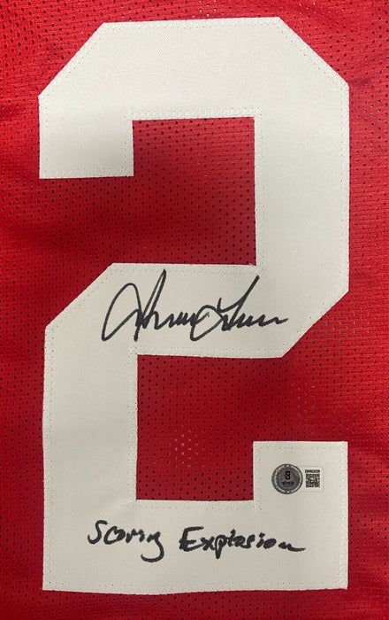 Irving Fryar Signed Nebraska Custom Jersey w/ Scoring Explosion Beckett BAS COA