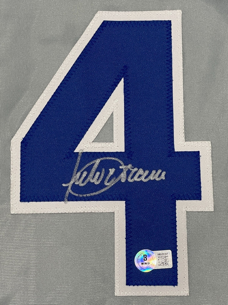 Julio Franco Signed Texas Rangers Custom Jersey Beckett Witness BAS COA