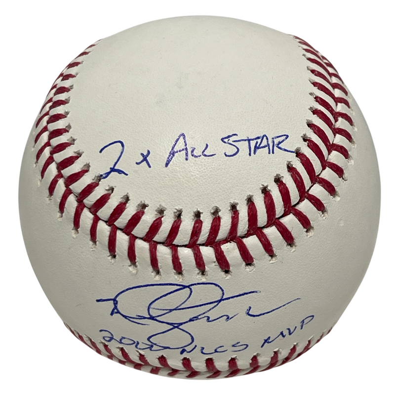 Mike Hampton Signed Auto ROMLB Baseball w/ 2000 NLCS MVP + 2 Ins JSA COA Mets