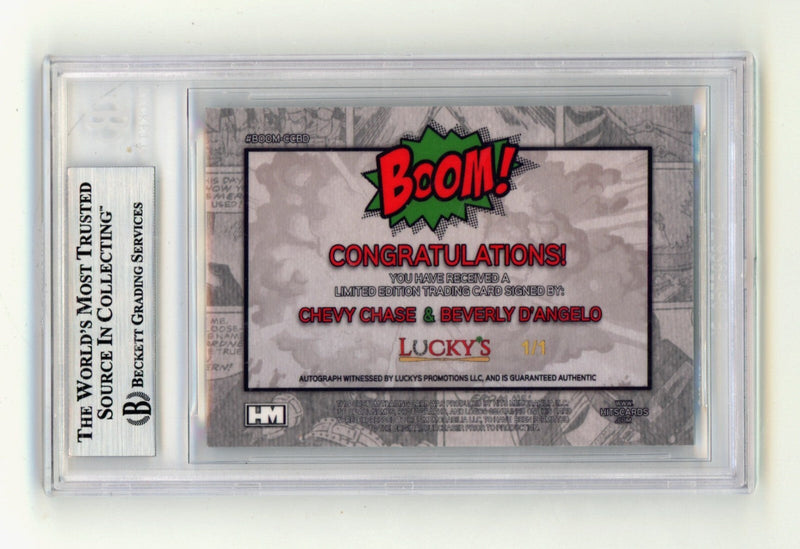 Chevy Chase Beverly D'Angelo 2024 Hits Mem BOOM Green 1/1 Signed BGS BAS Auto