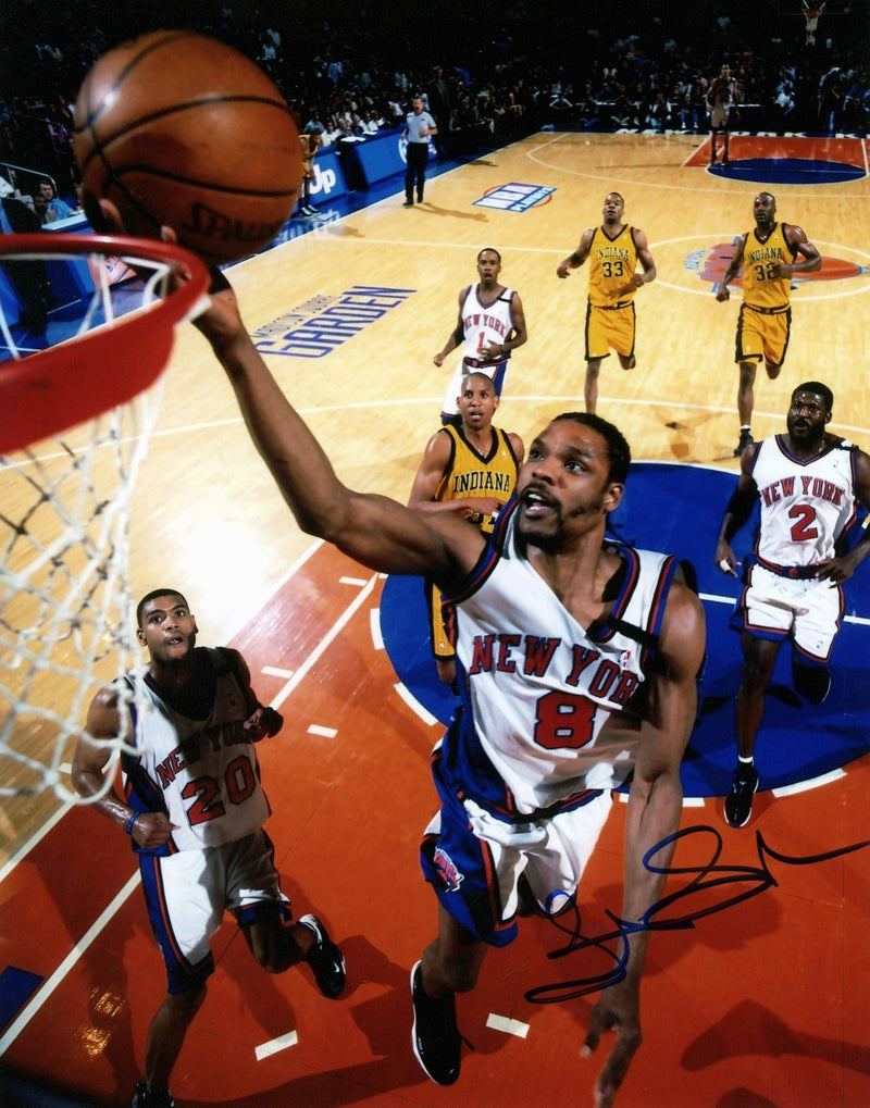 Latrell Sprewell Signed Autographed New York Knicks 8x10 Photo LSCM COA #1