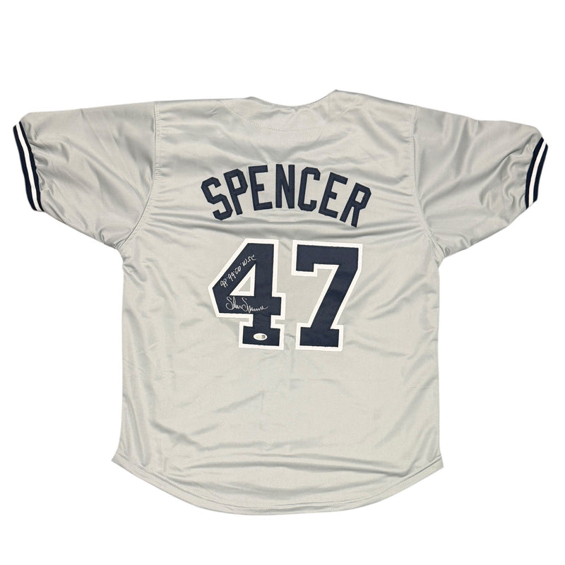Shane Spencer Signed New York Yankees Custom Jersey 98 99 00 WSC JSA Wit COA