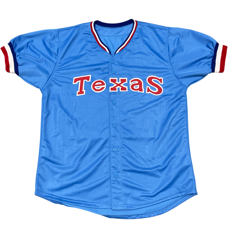 Jeff Burroughs Signed Texas Rangers Custom w/ 74 AL MVP Jersey Beckett W BAS COA