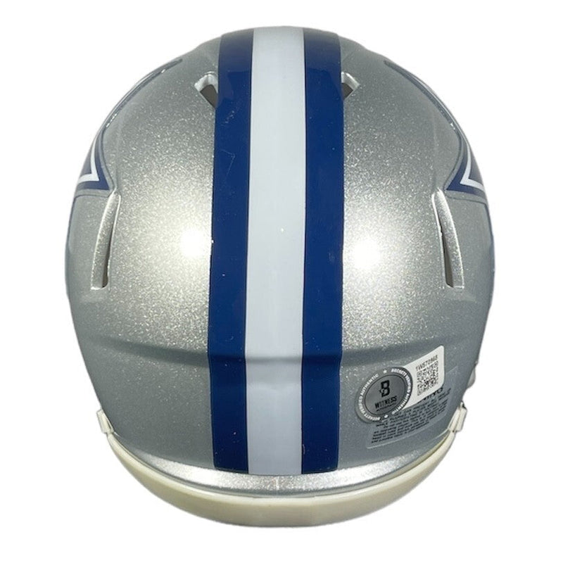Daron Bland Signed Dallas Cowboys Speed Mini Helmet Beckett Witness BAS COA