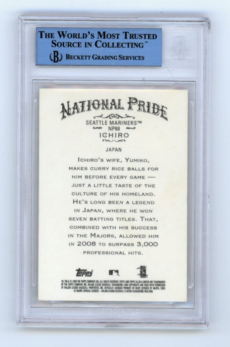 Ichiro Suzuki 2009 Topps Allen & Ginter Signed National Pride JSA BGS Authentic