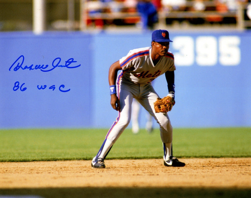 Rafael Santana Signed Autographed New York Mets 8x10 Photo w/ 86 WSC LSCM COA