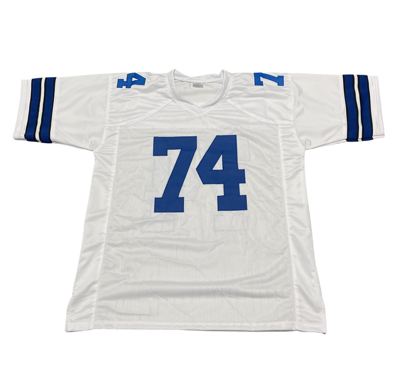 Bob Lilly Signed Dallas Cowboys Custom Jersey w/ 2 Ins Beckett Witness BAS COA