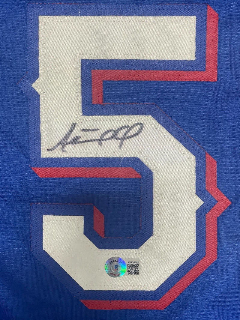 Adolis Garcia Signed Texas Rangers Custom Jersey Beckett Witness BAS COA