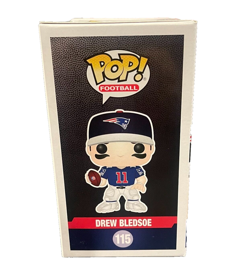 Drew Bledsoe Signed Auto Autographed Funko Pop #115 Beckett Witness BAS COA
