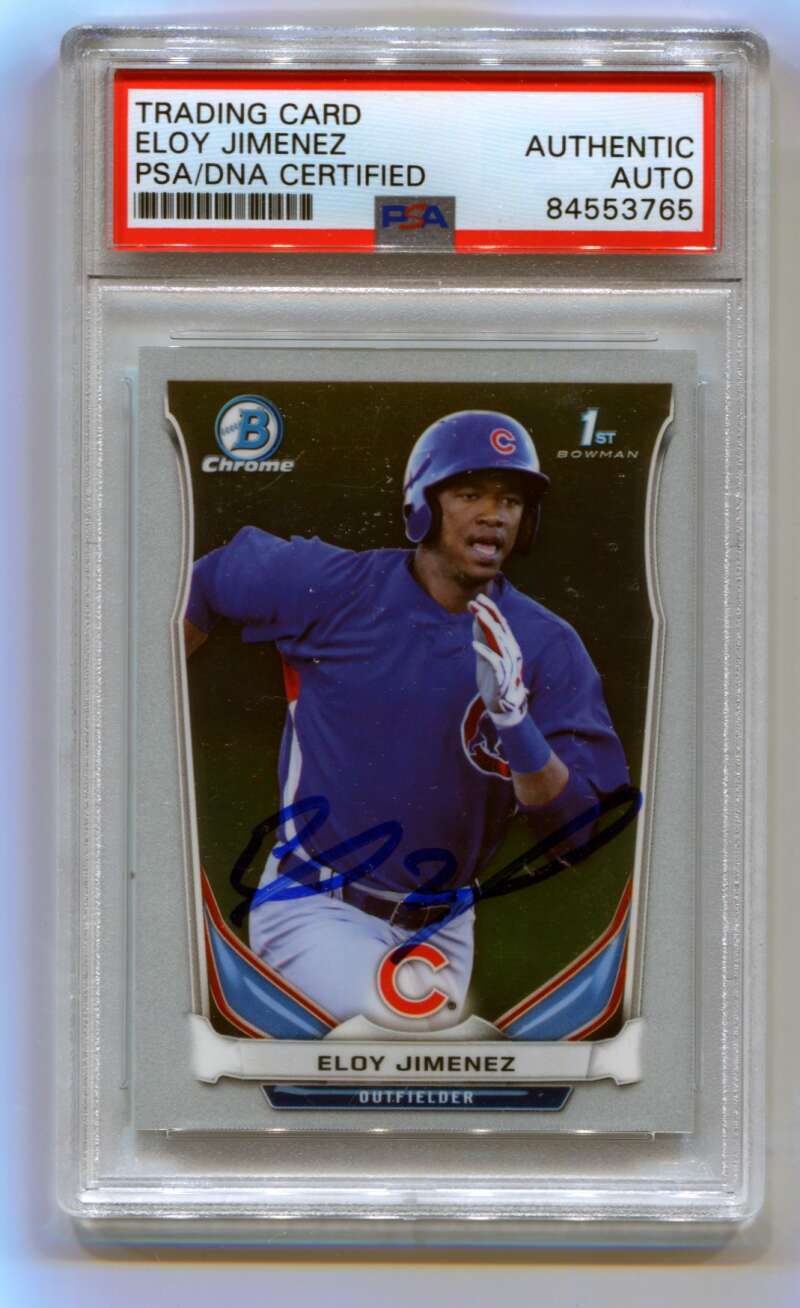 Eloy Jimenez 2014 Bowman Chrome 1st #CTP-33 MLB HOLO RC Signed Auto PSA DNA