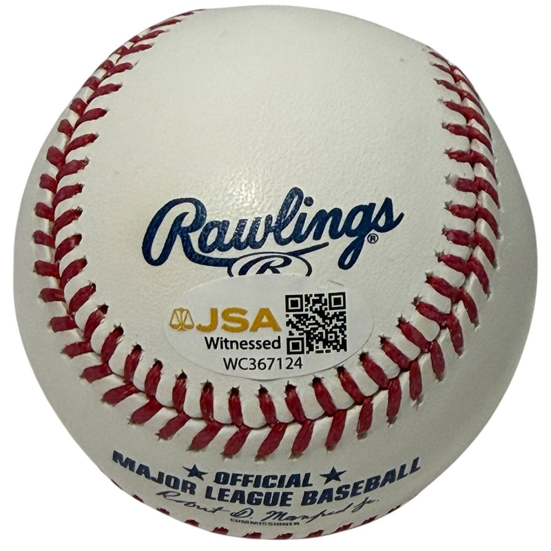 Roger McDowell Signed Autographed ROMLB Baseball w/ 86 WSC JSA Witness COA