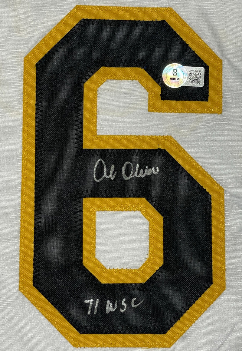 Al Oliver Signed Pittsburgh Pirates Custom Jersey w/ 71 WSC Beckett Wit BAS COA