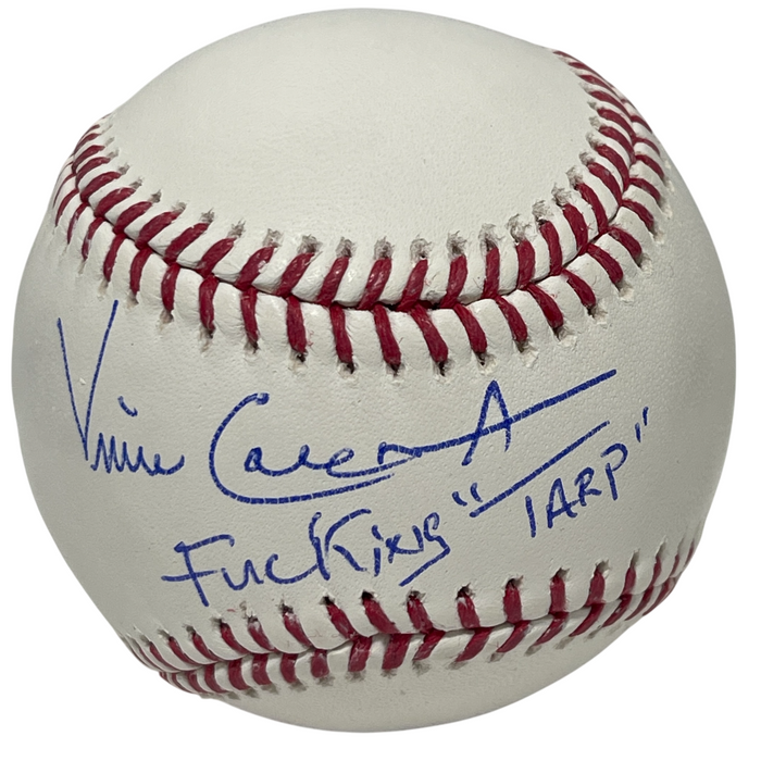 Vince Coleman Signed ROMLB Baseball w/ F**king Tarp Beckett Witness BAS COA