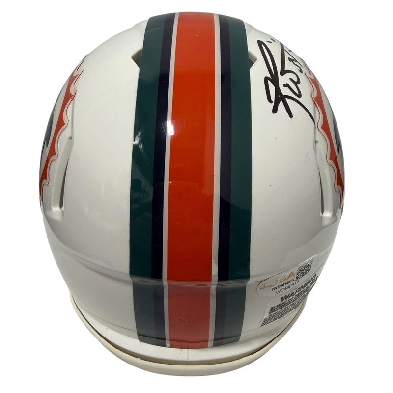 Ricky Williams Signed Dolphins TB Mini Helmet w/ 02 Rushing Leader JSA Wit COA